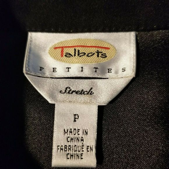 Talbots Black Button Front LIghtweight Jacket SP - Picture 4 of 6
